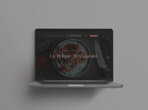 Mockup ordinateur du projet digital La Brique Restaurant