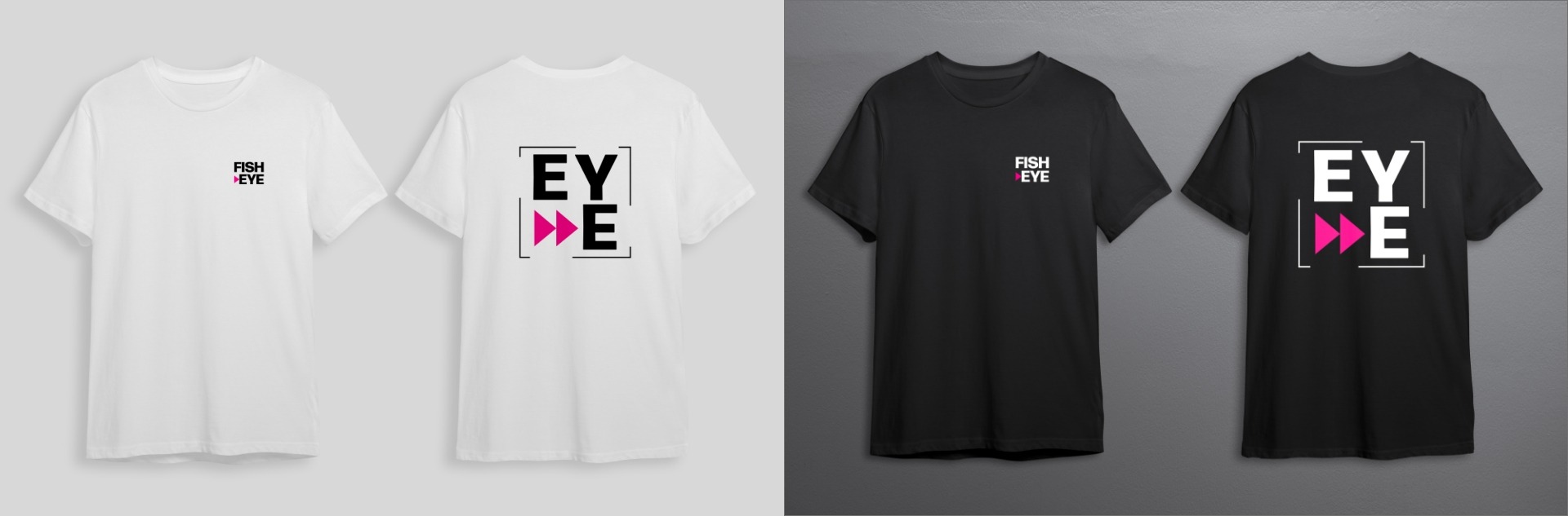 T-shirt personnalisés avec le logo de Fish Eye Festival pour les membres du staff